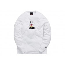 Kith x Disney 30s Mickey Standing Classic Logo L/S Tee White