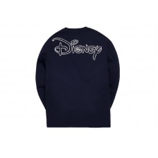 Kith x Disney 70s Pencil Mickey L/S Tee Navy