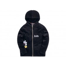 Kith x Disney Carlton Corduroy Zip Hoodie Black