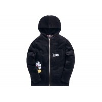 Kith x Disney Carlton Corduroy Zip Hoodie Black