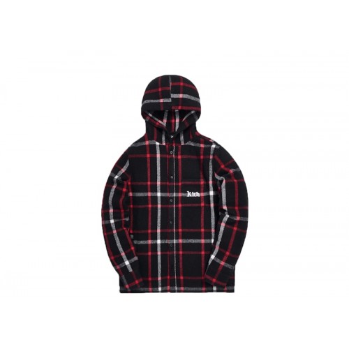 Kith x Disney Hooded Wool Plaid Ginza Black Kith x Disney Hooded Wool Plaid Ginza Black