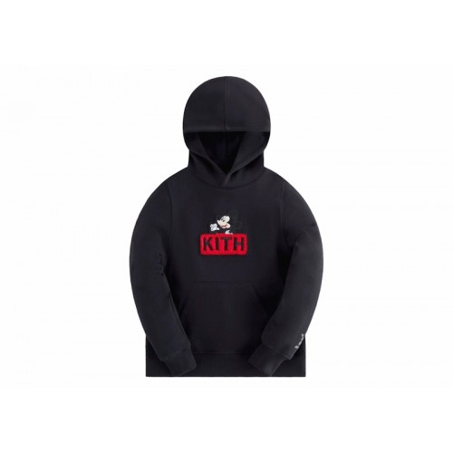 Kith x Disney Kids Mickey & Friends Mickey Classic Logo Hoodie Black