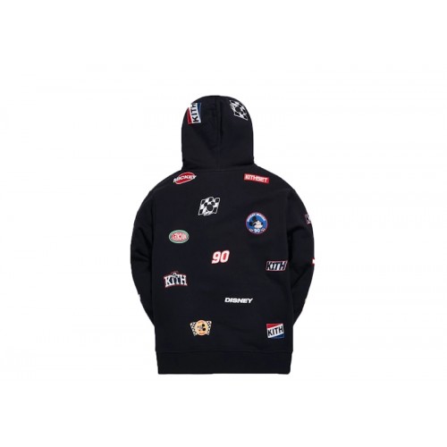 Kith x Disney Mickey AOP Patch Hoodie Black