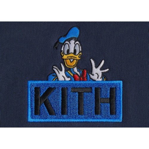 Kith x Disney Mickey & Friends Donald Duck Classic Logo Hoodie Nocturnal