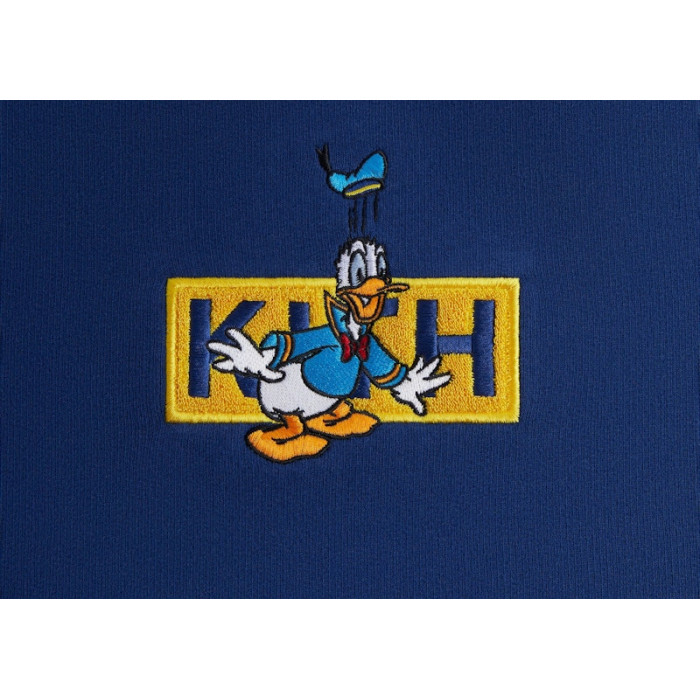 Kith x Disney Mickey & Friends Donald Duck Classic Logo Williams Crewneck Cyanotype