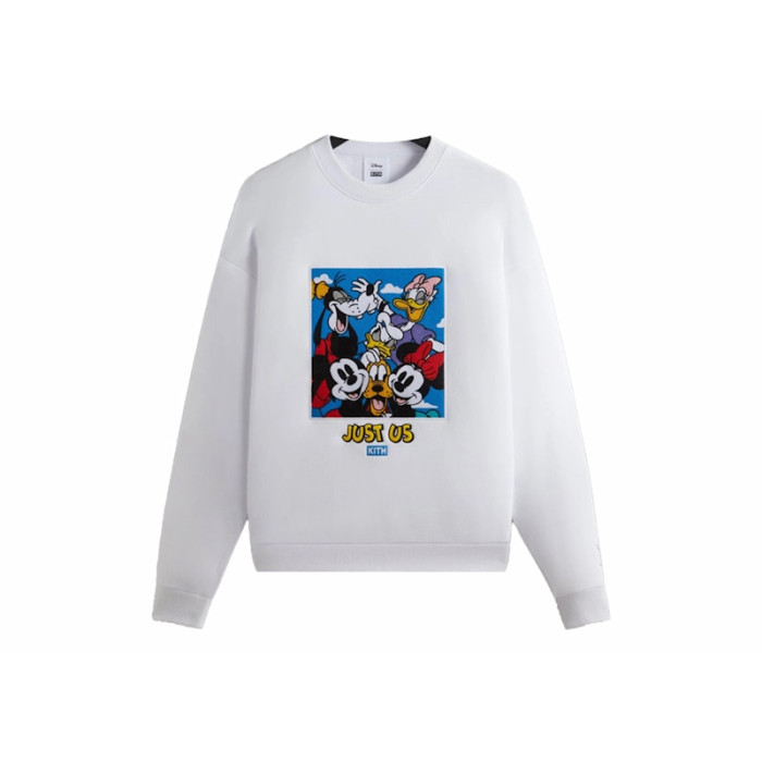 Kith x Disney Mickey & Friends Family Portrait Vintage Crewneck White