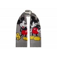 Kith x Disney Mickey & Friends Knitted Mickey Scarf Light Heather Grey