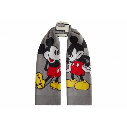 Kith x Disney Mickey & Friends Knitted Mickey Scarf Light Heather Grey Kith x Disney Mickey & Friends Knitted Mickey Scarf Light Heather Grey