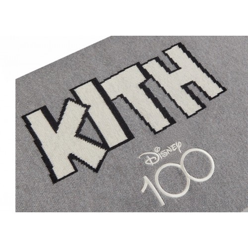 Kith x Disney Mickey & Friends Knitted Mickey Scarf Light Heather Grey Kith x Disney Mickey & Friends Knitted Mickey Scarf Light Heather Grey