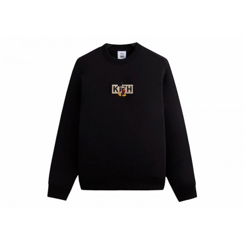 Kith For Mickey & Friends Cyber Monday Mickey Classic Logo Crewneck Black
