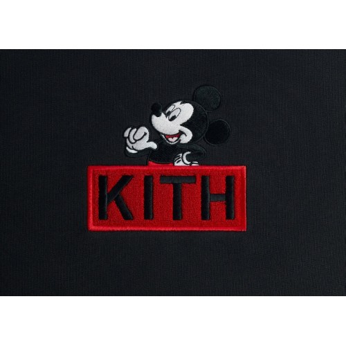 Kith x Disney Mickey & Friends Mickey Classic Logo Hoodie Black