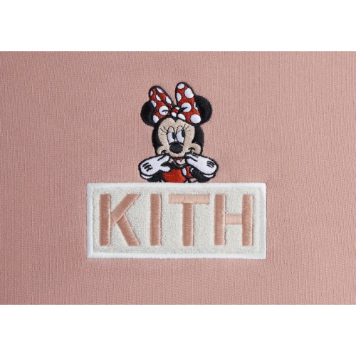 Kith x Disney Mickey & Friends Minnie Classic Logo Hoodie French Clay