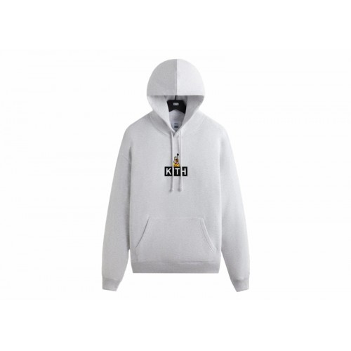 Kith x Disney Mickey & Friends Pluto Classic Logo Hoodie Light Heather Grey