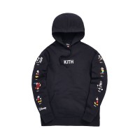 Kith x Disney Mickey Sleeve Patches Hoodie Black