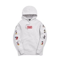Kith x Disney Mickey Sleeve Patches Hoodie Heather Grey