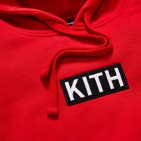 Kith x Disney Mickey Sleeve Patches Hoodie Red