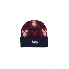 Kith x Disney Monogram Dock Beanie Red