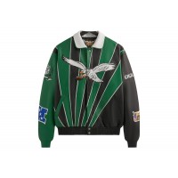 Kith x Jeff Hamilton NFL Eagles Leather Varsity Jacket Multicolor