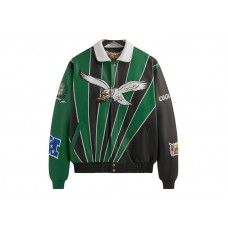 Kith x Jeff Hamilton NFL Eagles Leather Varsity Jacket Multicolor