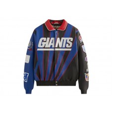 Kith x Jeff Hamilton NFL Giants Leather Varsity Jacket Multicolor