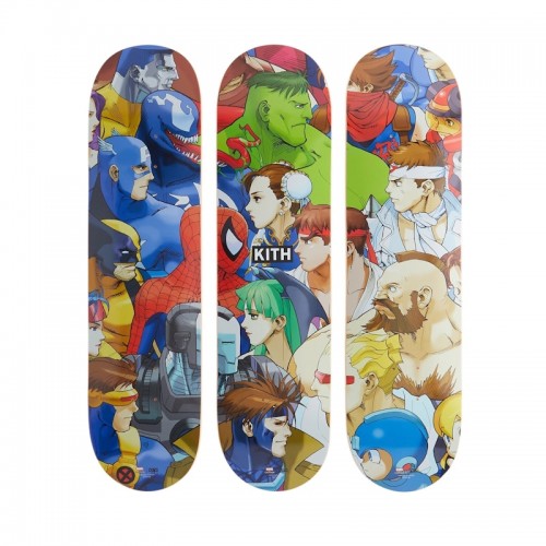 Kith x Marvel Capcom Triptych Set of 3 Skateboard Deck