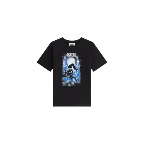 Kith x Marvel Kids Symbiote Spiderman Vintage Tee Black
