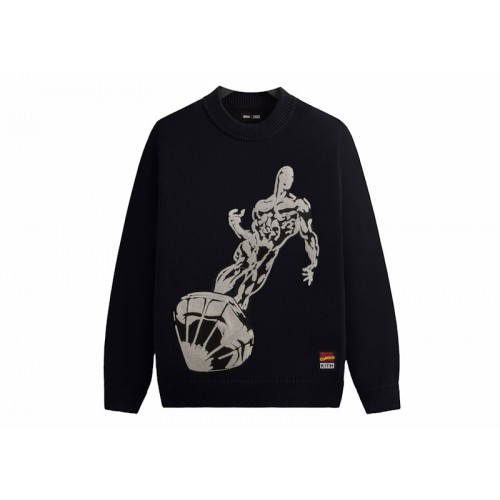 Оригинальный шмот Kith x Marvel Silver Surfer Lewis Crewneck Sweater Black