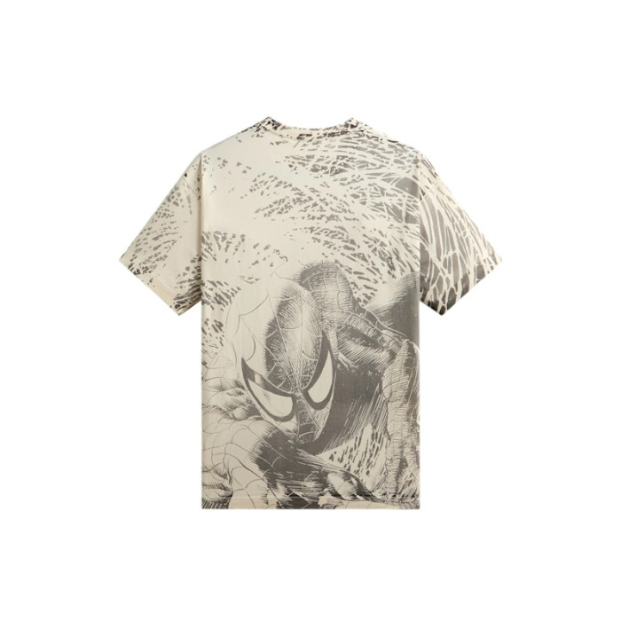 Kith x Marvel Spiderman All-Over Printed Vintage Tee Black Kith x Marvel Spiderman All-Over Printed Vintage Tee Black