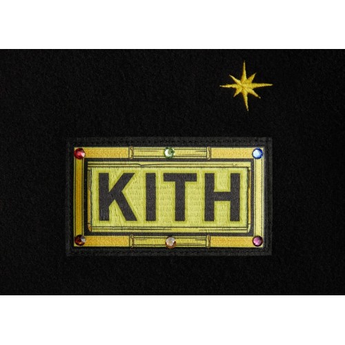 Оригинальный шмот Kith x Marvel Universe Varsity Jacket Black/Yellow