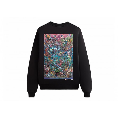 Оригинальный шмот Kith x Marvel Villains Clash Vintage Nelson Crewneck Black