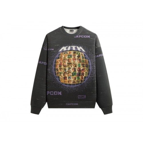 Kith x Marvel vs. Capcom Character Select Vintage Nelson Crewneck Black