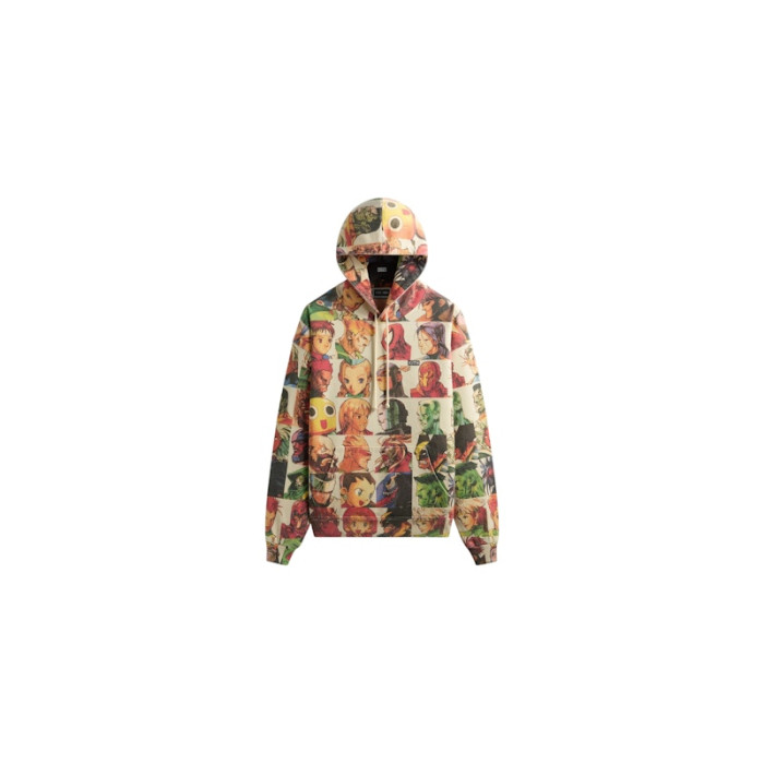 Kith x Marvel vs. Capcom Fighter All-Over Printed Vintage Nelson Hoodie Sandrift