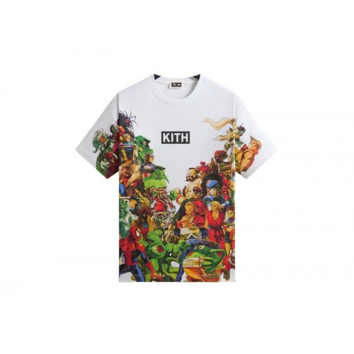 Kith x Marvel vs. Capcom New Age of Heroes All-Over Printed Tee White