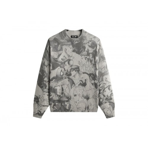 Kith x Marvel vs. Capcom Super Heroes Crewneck Sweater Light Heather Grey