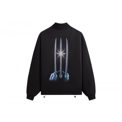 Kith x Marvel Wolverine Nelson Quarter Zip Black