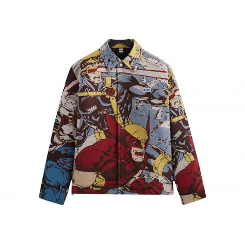 Kith x Marvel X-Men Tapestry Coaches Jacket Black PH