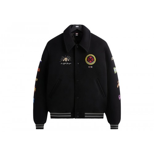 Kith x Marvel X-Men Wool Varsity Jacket Black PH