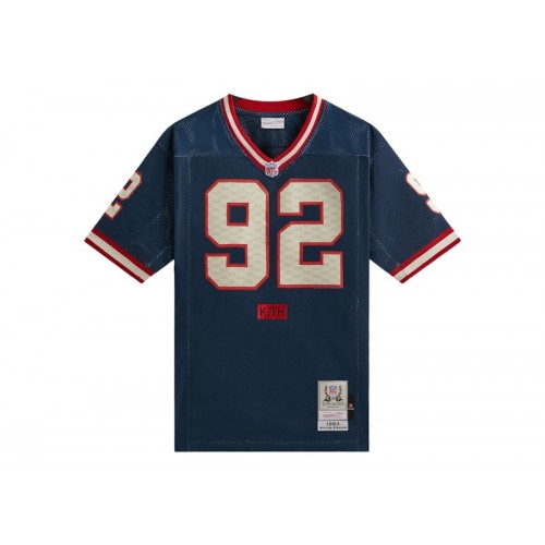 Оригинальный шмот Kith x Mitchell & Ness NFL Michael Strahan Jersey Blue