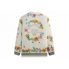 Kith x New York Botanical Garden Floral Border Long Sleeve Thompson Shirt White