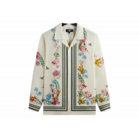 Kith x New York Botanical Garden Floral Border Long Sleeve Thompson Shirt White