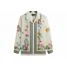 Kith x New York Botanical Garden Floral Border Long Sleeve Thompson Shirt White