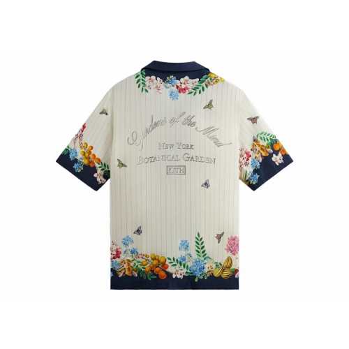 Оригинальный шмот Kith x New York Botanical Garden Pinstripe Floral Thompson Shirt Silk