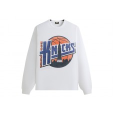 Kith x New York Knicks City Vintage Long Sleeve Tee White