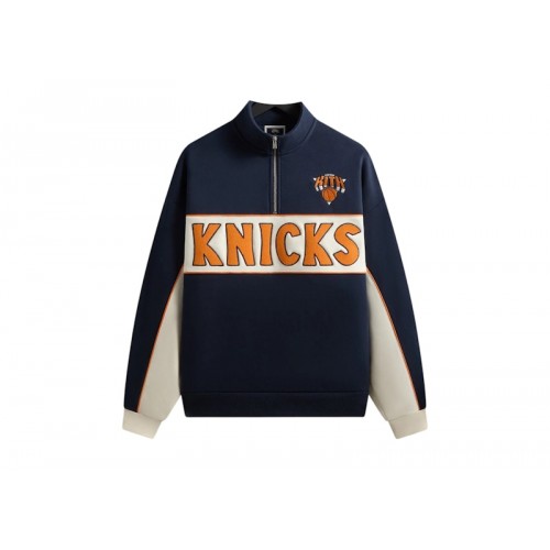 Kith x New York Knicks Coach Vintage Nelson Quarter Zip Nocturnal