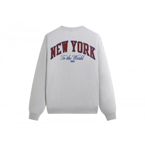 Оригинальный шмот Kith x New York Knicks Empire Vintage Nelson Crewneck Light Heather Grey