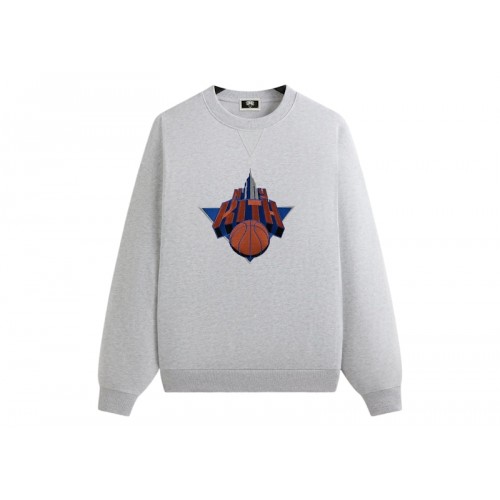 Оригинальный шмот Kith x New York Knicks Empire Vintage Nelson Crewneck Light Heather Grey