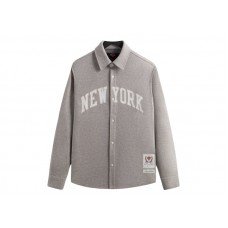 Kith x New York Knicks Felted Jersey Apollo Shirt Medium Heather Grey