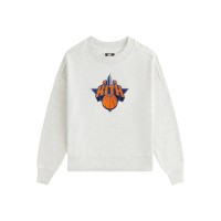 Kith x New York Knicks Kids Empire Nelson Crewneck Light Heather Grey
