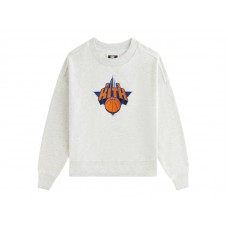 Kith x New York Knicks Kids Empire Nelson Crewneck Light Heather Grey