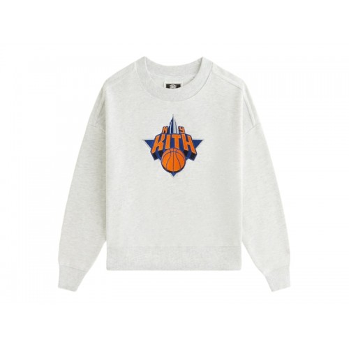 Оригинальный шмот Kith x New York Knicks Kids Empire Nelson Crewneck Light Heather Grey